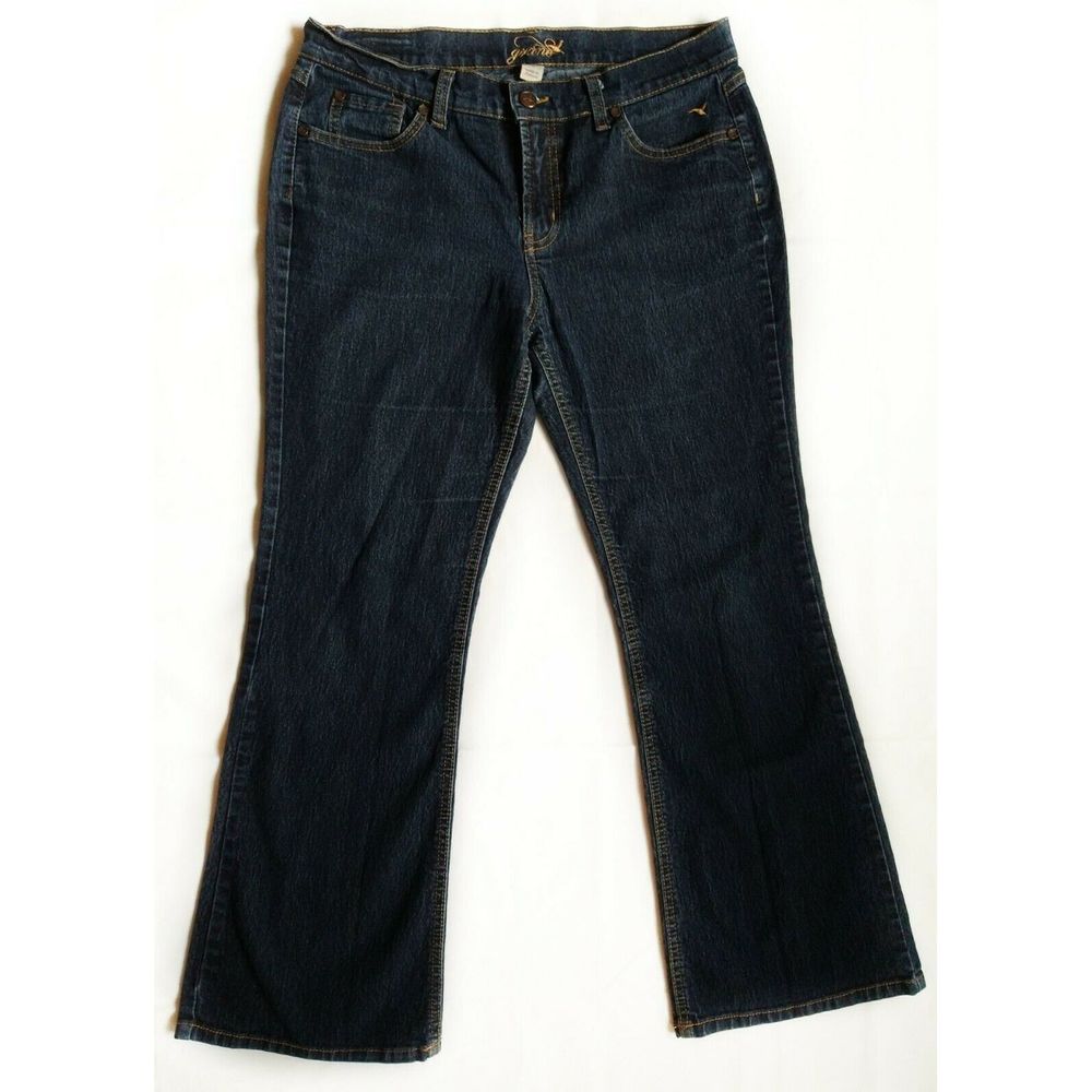 GRANE Jeans Stretch Distressed Boot Cut Mid Rise